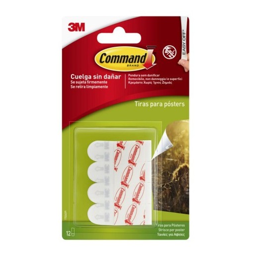 3m command blister tiras adhesivas para posters command 17024 3m 7100123226