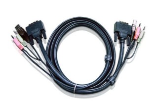 aten aten cable kvm dvi i single link usb de 1,8 m