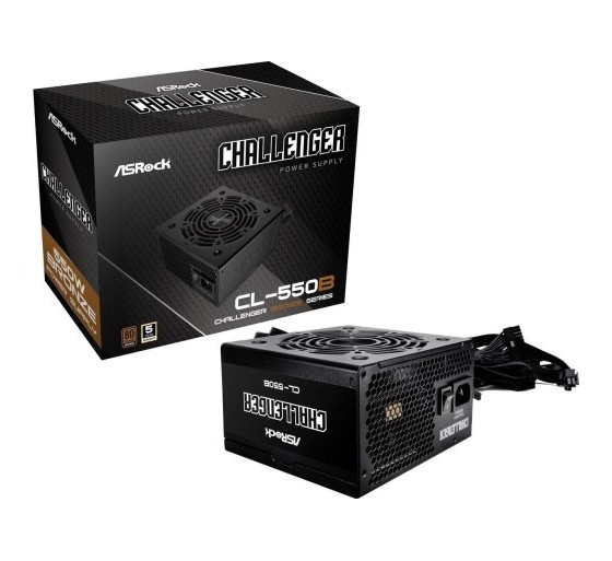 asrock fuente alimentacion asrock cl 550b,psu,550w,80 plus bronze,120mm,active pfc,pci e  6+2 pin x4
