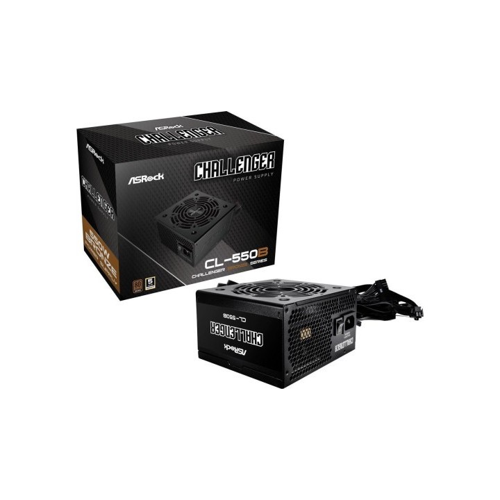 asrock fuente alimentacion asrock cl 550b,psu,550w,80 plus bronze,120mm,active pfc,pci e  6+2 pin x4