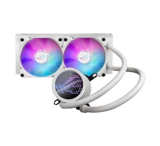 asus sistema de refrigeracion liquida asus para cpu rog ryuo iii 240 argb wht,oled de color,aura syn