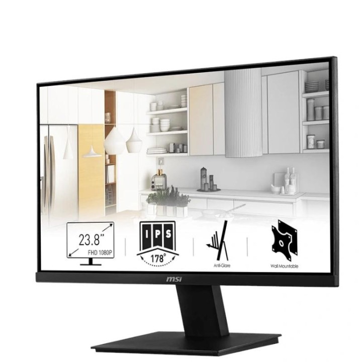 msi mp2412 monitor 23.8 va fhd 100hz 1ms hdmi dp