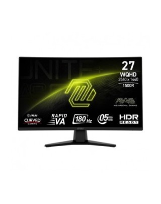 msi msi monitor mag 274cqf. 27 rapid va curvo 1500r. 2560x1440 . 180hz. negro