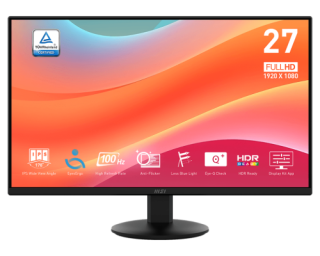 msi msi monitor pro mp272l. 27. plano ips. 1920x1080 . 100hz. negro