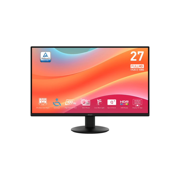 msi msi monitor pro mp272l. 27. plano ips. 1920x1080 . 100hz. negro