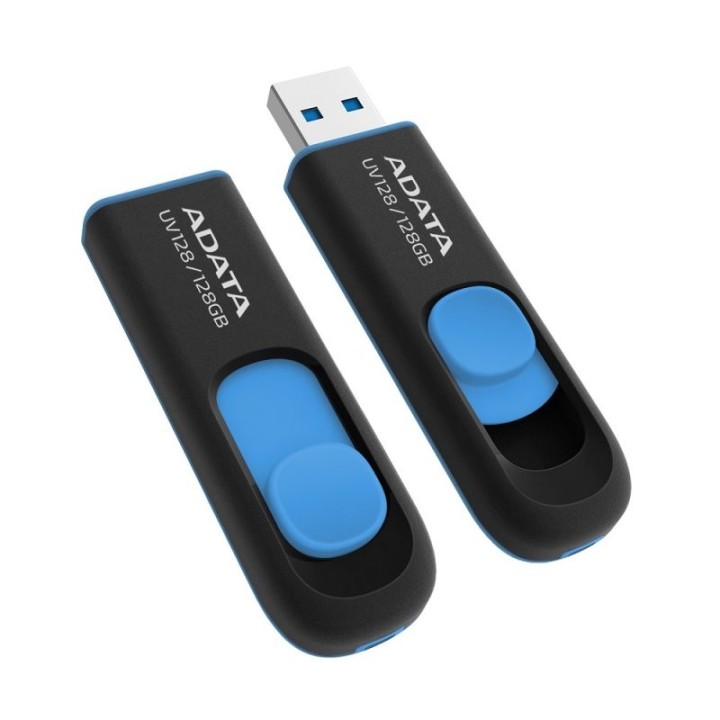 adata lapiz usb uv128 128gb usb 3.2 negro/azul