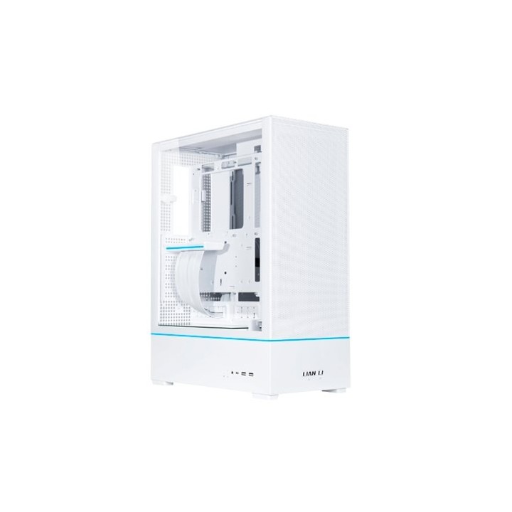 torre atx lian li lancool sup01 white crist. temp vent argb  3x120mm front gpu 400mm