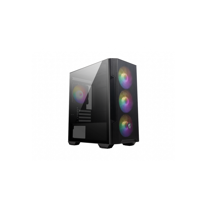 msi msi mag forge m100r carcasa de ordenador midi tower negro, transparente