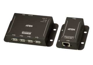 aten aten extensor usb 2.0 por cat 5 con hub de cuatro puertos  hasta 50 m