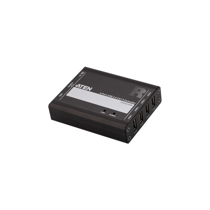 aten aten extensor usb 2.0 por cat 5 con hub de cuatro puertos  hasta 100 m