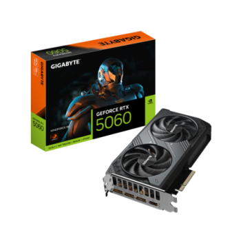 gigabyte gigabyte geforce rtx 5060 windforce 8g tarjeta grafica   8gb gddr7, 128bit, pci e 5.0, 2497