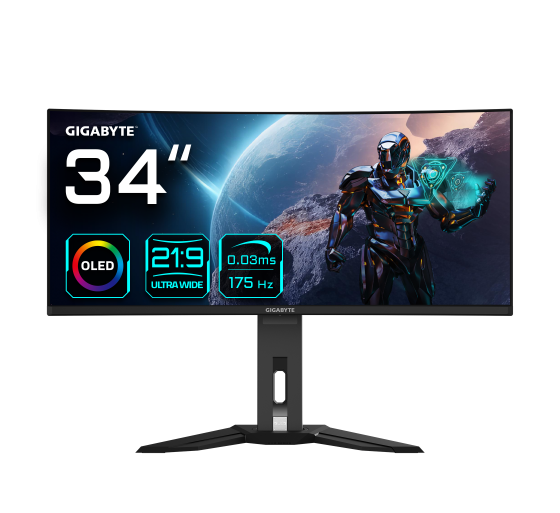 gigabyte gigabyte mo34wqc pantalla para pc 86,4 cm  34  3440 x 1440 pixeles wide quad hd oled negro