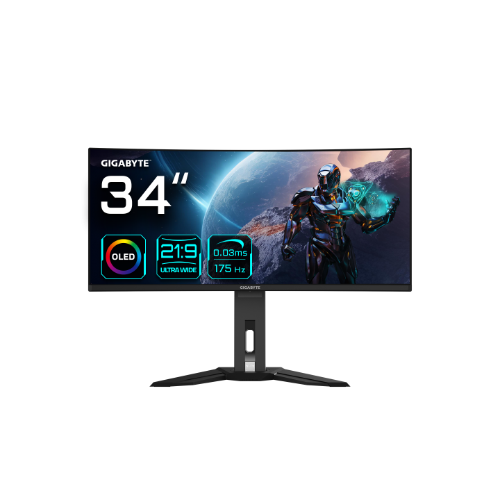 gigabyte gigabyte mo34wqc pantalla para pc 86,4 cm  34  3440 x 1440 pixeles wide quad hd oled negro