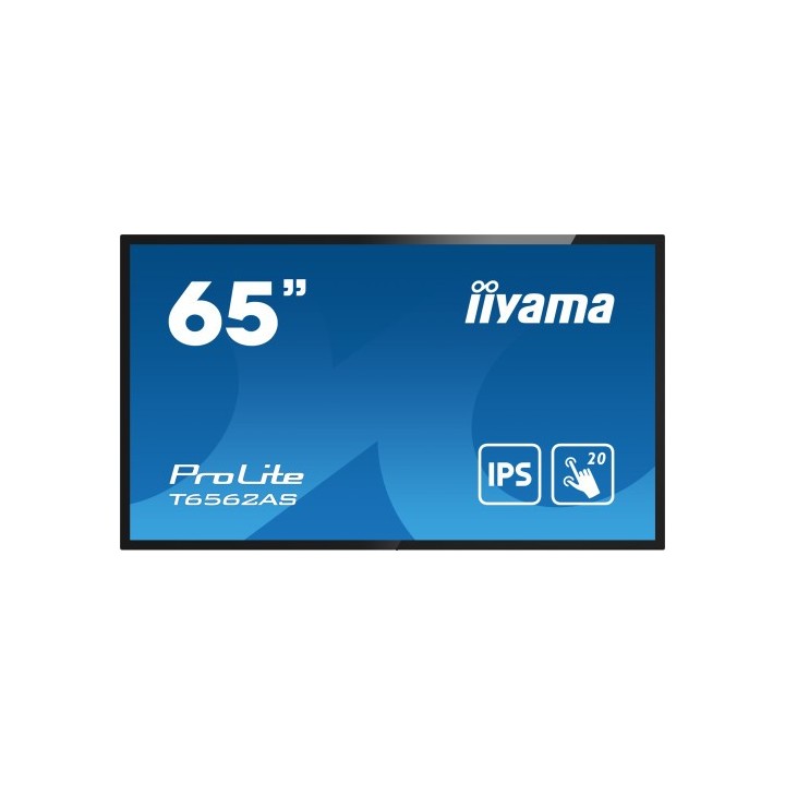 iiyama iiyama t6562as b1 pantalla de senalizacion panel plano interactivo 163,8 cm  64.5  ips 500 cd