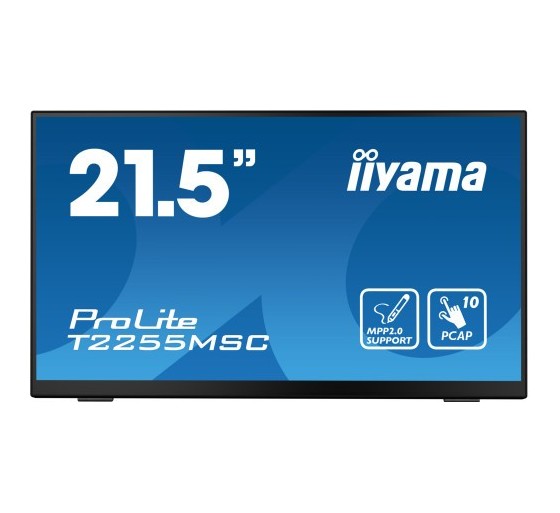 iiyama monitot iiyama 22 tactil capacitivo, t2255msc b1, ips, 60hz, 5 ms, hdmi, usb, displayport, al