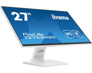 iiyama monitor iiyama 27 white bonded pcap 10p touch, 1920x1080, ips panel, flat bezel free glass fr