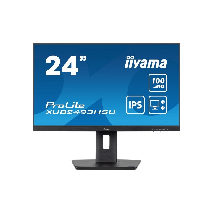iiyama monitor iiyama 24â panel ips con usb , hub  100hz  y ajustable en altura