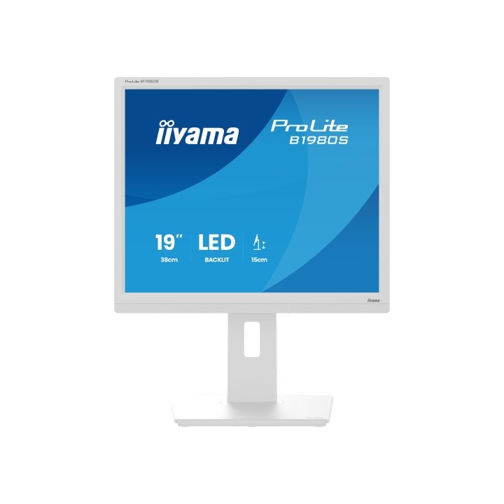 iiyama iiyama prolite b1980s w1 pantalla para pc 48,3 cm  19  1280 x 1024 pixeles svga led blanco
