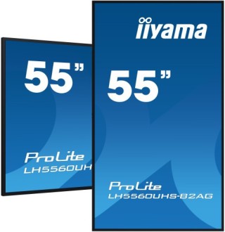 iiyama monitor iiyama 55 uhd, 500cd/m2, landscape portrait, mm 2x 10w, 3x hdmi, usb 2.0 x2, wifi, la