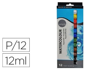 varios set acuarelas 12x 12ml simply daler rowney d134500100