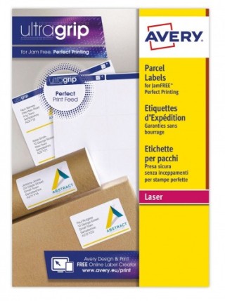 avery paquete 15 hojas etiquetas blancas para paquetes impresoras laser 199,6x143,5 mm avery l7168 1