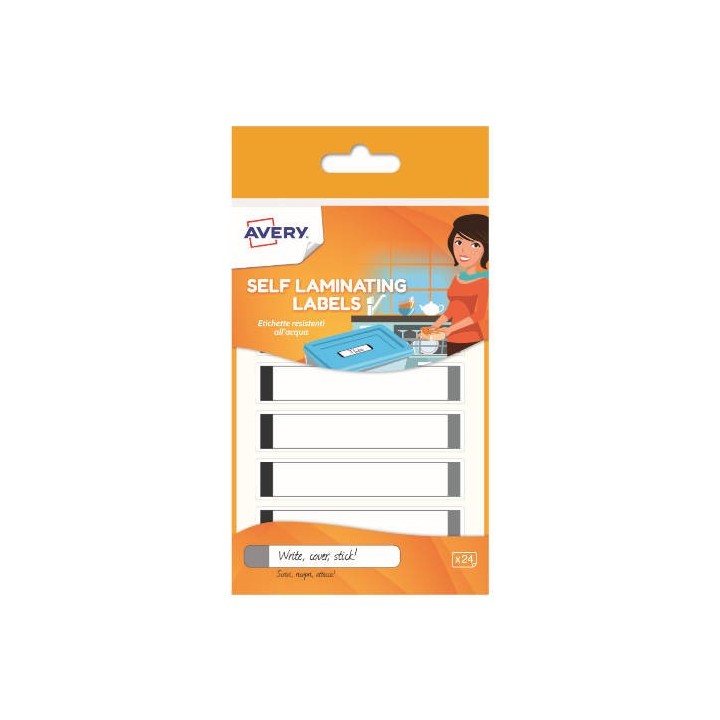 avery paquete 24 etiquetas plastificadas gris resistentes al agua 86x17mm avery apgris24 uk