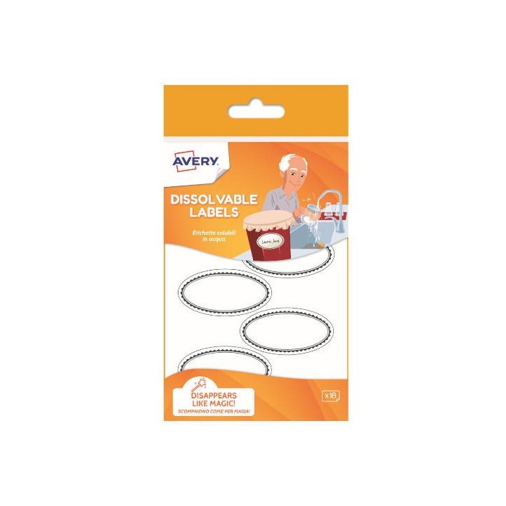 avery paquete 18 etiquetas disolubles en agua 55x92mm avery solub18 uk