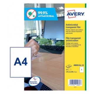 avery avery am001a4 etiqueta autoadhesiva rectangulo desmontable transparente 10 pieza s