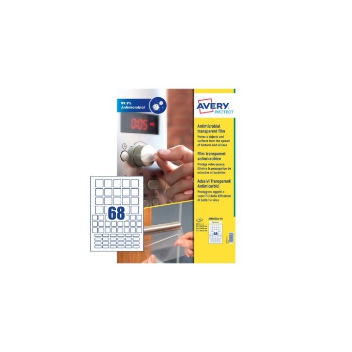 avery avery am00sa4 etiqueta autoadhesiva plaza permanente transparente 680 pieza s