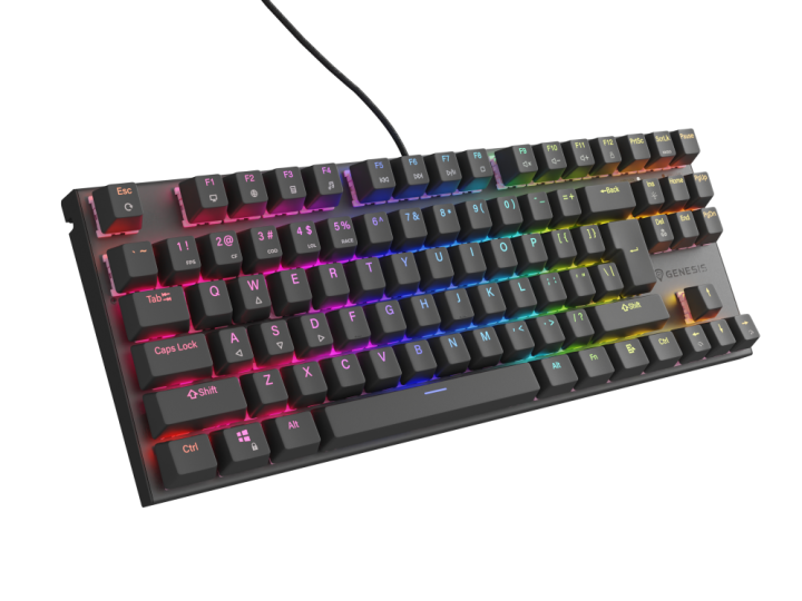 teclado gaming genesis thor 303 usb retroiluminado mecanico negro