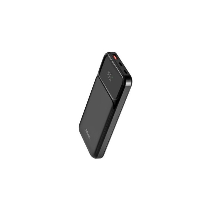 powerbank savio ba 08 10000mah black 37 wh quick charge power delivery pantalla led