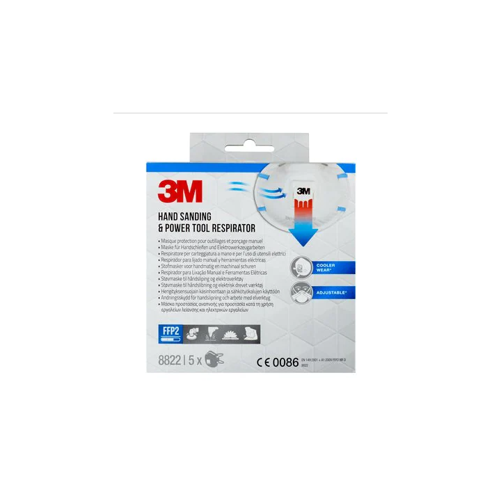 3m command caja 5 mascarillas respiradoras 8822 5 ffp2 con valvula 3m 7100328975