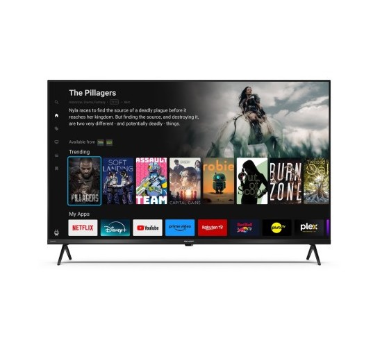 sharp televisor sharp 4343gk4245e tivo tv, 4k ultra hd, smart tv, active motion 400, negro
