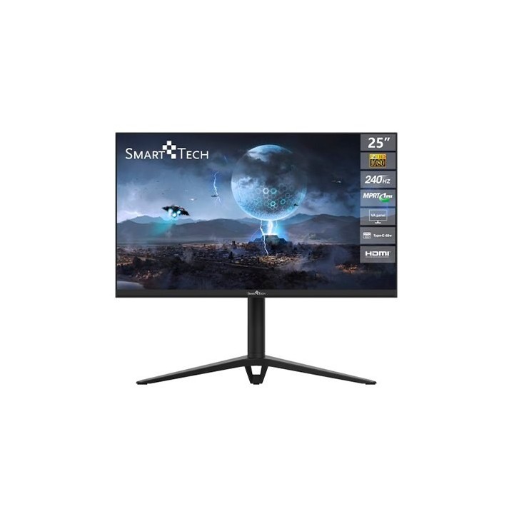 monitor 25  smart tech 245g01fvf pivot. reg.altura va 240hz 1ms 1xhdmi 1xdp 1xusb c 3xusb altavoz
