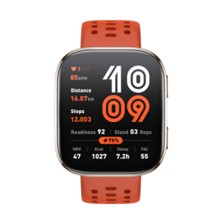 amazfit amazfit bip 6 red 5 cm  1.97  amoled digital 390 x 450 pixeles pantalla tactil plata gps  sa