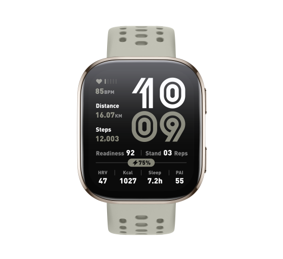 amazfit amazfit bip 6 stone 5 cm  1.97  amoled digital 390 x 450 pixeles pantalla tactil oro gps  sa