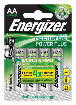 energizer blister 4 pilas recargables power plus potencia 2000 mah tipo hr6 energizer e300626700