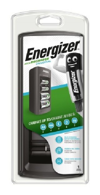 energizer cargador universal pilas recargables aa/aaa/c/d/9v energizer e301335801