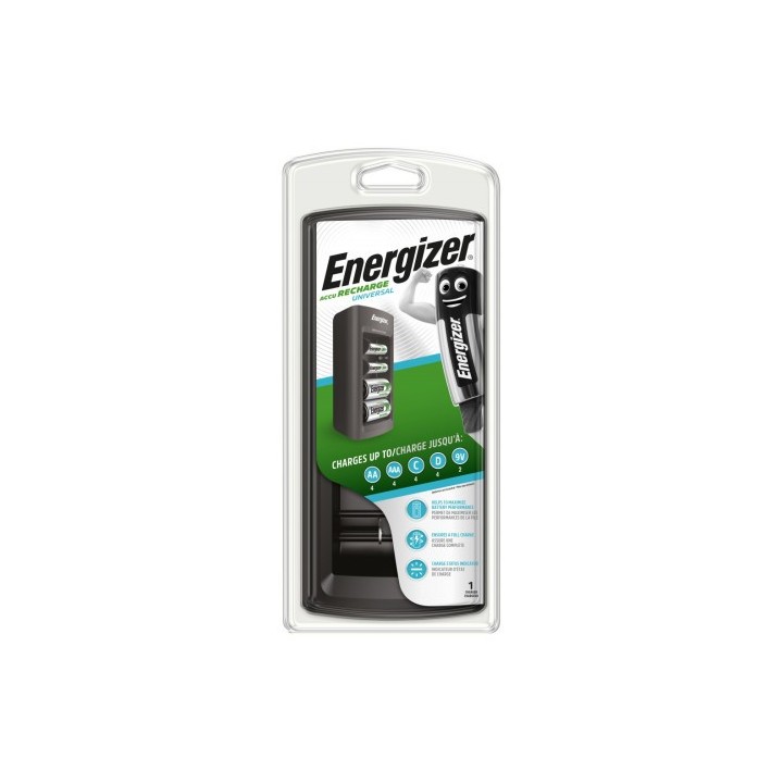 energizer cargador universal pilas recargables aa/aaa/c/d/9v energizer e301335801