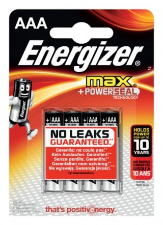 energizer blister 4 pilas max tipo lr03  aaa  energizer e301532000