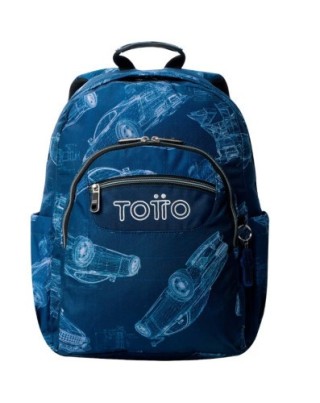 totto mochila acuareles blueprint  33 x 44 x 14    20l totto ma04eco021 2426n 0jj