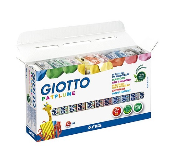 giotto caja 12 plastilina patplume 150g giotto f51190000