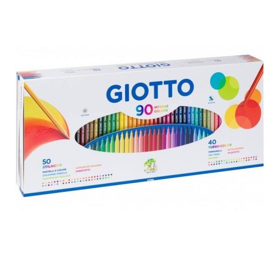 giotto giotto stilnovo caja 50 lapiceros + 40 rotuladores + sacapuntas giotto f257500