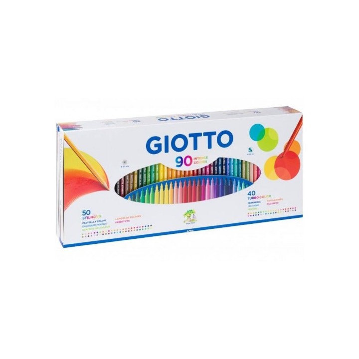giotto giotto stilnovo caja 50 lapiceros + 40 rotuladores + sacapuntas giotto f257500