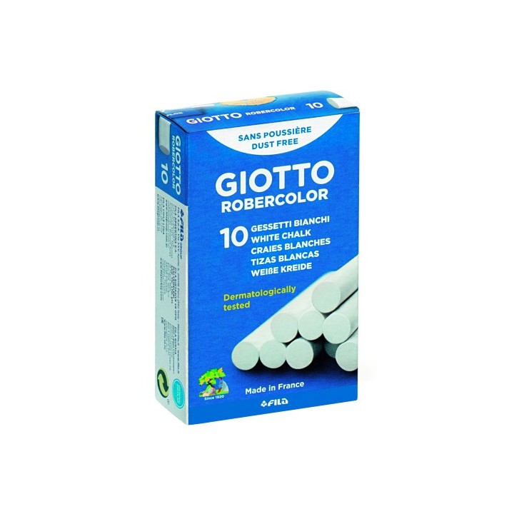 giotto caja 10 tizas blancas giotto f538700