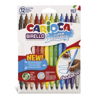 carioca caja 12 rotuladores colores doble punta birello carioca 42753carioca