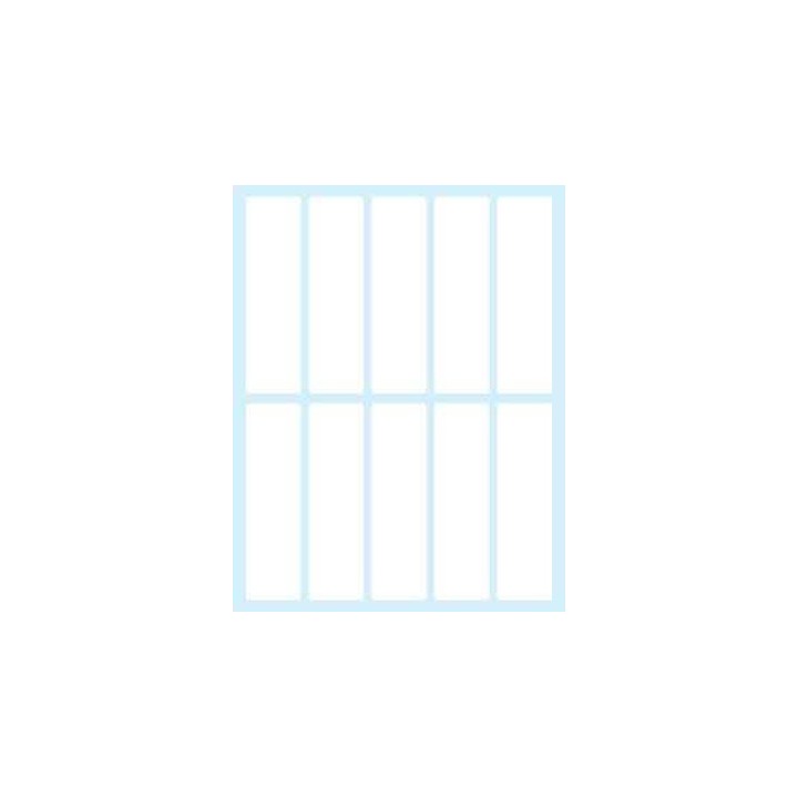 tico paquete 10 hojas etiquetas blancas en sobre 75x21 mm tico e 7521