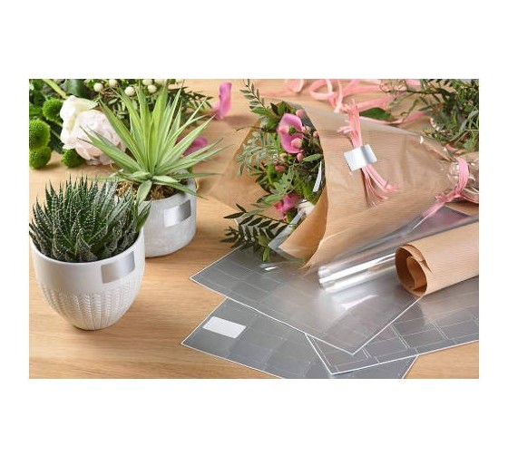 tico kit 10 hojas etiquetas satinadas oro y plateadas, 36 mm diametro, 36x21mm, 36x27mm, 44x16mm, 45