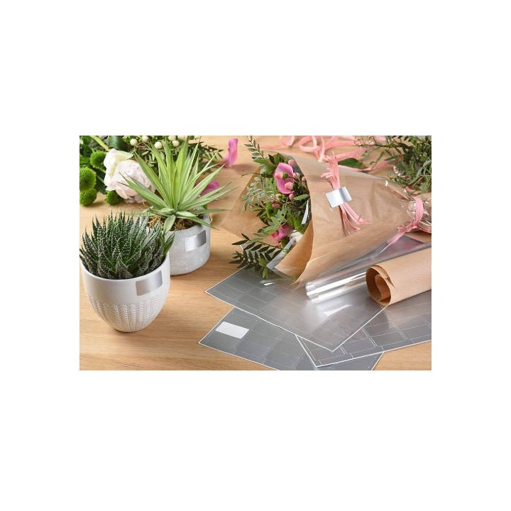 tico kit 10 hojas etiquetas satinadas oro y plateadas, 36 mm diametro, 36x21mm, 36x27mm, 44x16mm, 45