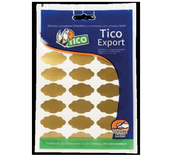 tico paquete 10 hojas etiquetas satinadas oro 36x19 mm tico e gl 3619